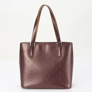Louis Vuitton Monogram Matte Stockton Violet leather tote bag